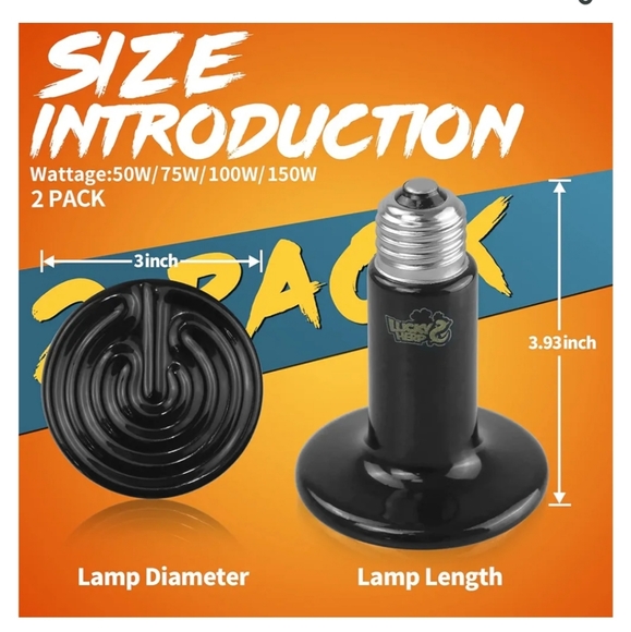 Ceramic Reptile Heat Lamp - Picture 1 of 10